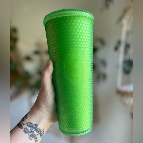 π Disney Parks Starbucks Neon Green Studded Tumbler 24oz | Mickey Mouse Edition - Picture 2 of 8